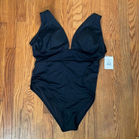 Andie Swim The Cheeky Mykonos One Piece Swimsuit Black plus size XXXL NWT - Picture 3 of 7